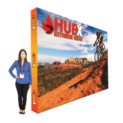 15ft X 10ft RPL Fabric Pop Up Display - 89"h Straight Graphic Package