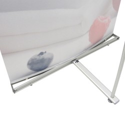 3 PIECE L BANNER CURVED WALL | PRINT AND STAND PACKAGE