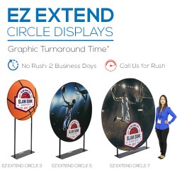 EZ Extend Circle Fabric Trade Show Display