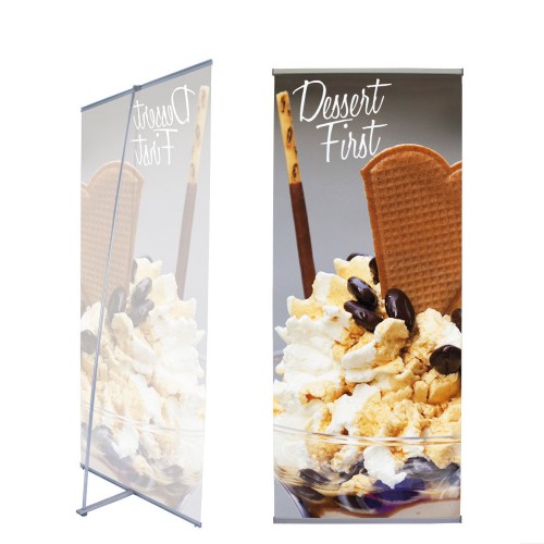 L Indoor Banner Stand | PRINT AND STAND PACKAGE