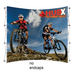 10 ft. Curved Ready Pop Fabric Trade Show Display - 8'h Large Single Sided Graphic Package