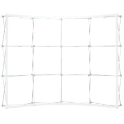 10 ft. Curved Ready Pop Fabric Trade Show Display - 8'h Large Single Sided Graphic Package